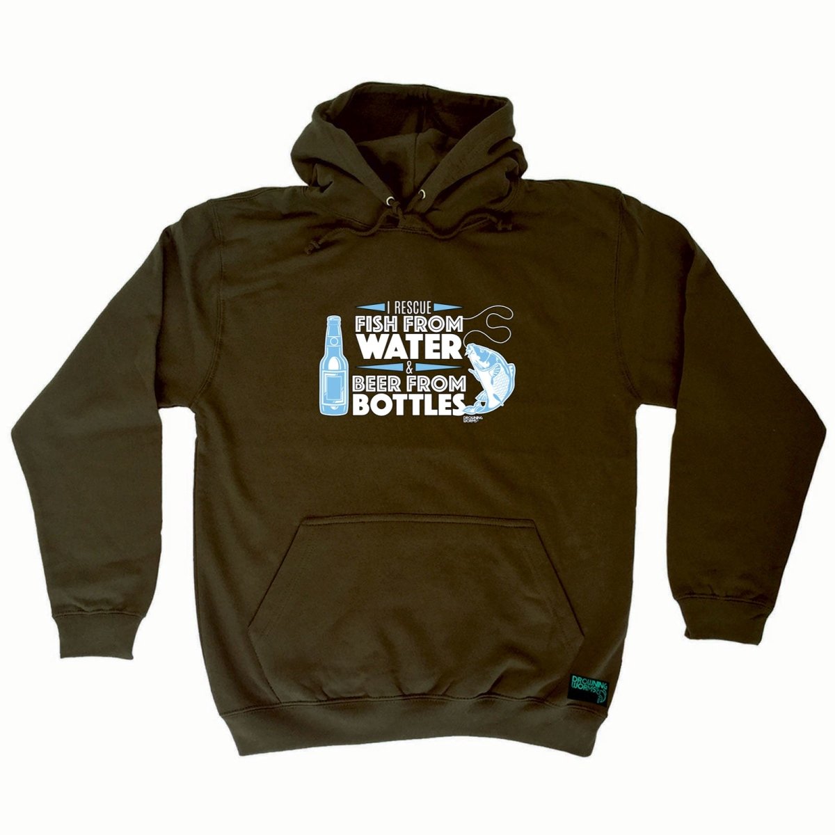 Alcohol Fishing Dw I Rescue Fish From Water And Beer - Funny Novelty Hoodies Hoodie - 123t Australia | Funny T-Shirts Mugs Novelty Gifts
