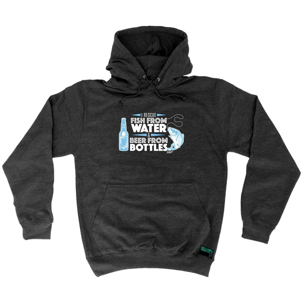 Alcohol Fishing Dw I Rescue Fish From Water And Beer - Funny Novelty Hoodies Hoodie - 123t Australia | Funny T-Shirts Mugs Novelty Gifts