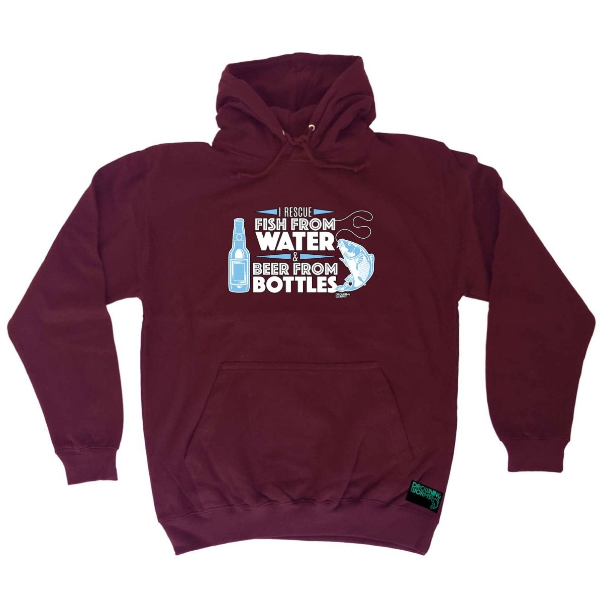 Alcohol Fishing Dw I Rescue Fish From Water And Beer - Funny Novelty Hoodies Hoodie - 123t Australia | Funny T-Shirts Mugs Novelty Gifts