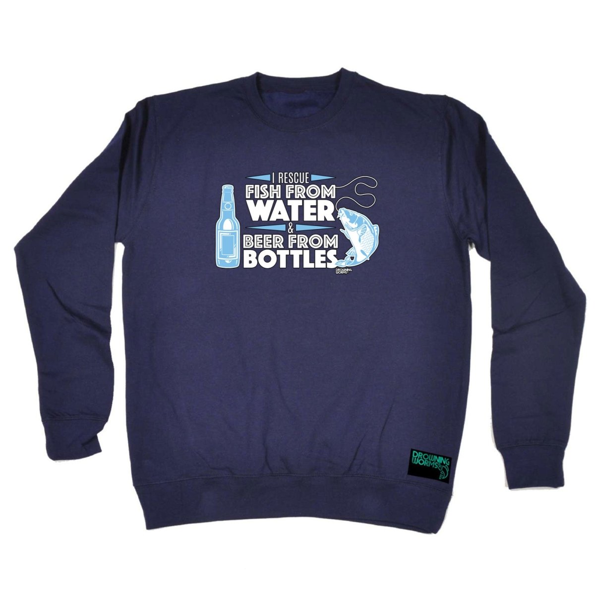 Alcohol Fishing Dw I Rescue Fish From Water And Beer - Funny Novelty Sweatshirt - 123t Australia | Funny T-Shirts Mugs Novelty Gifts