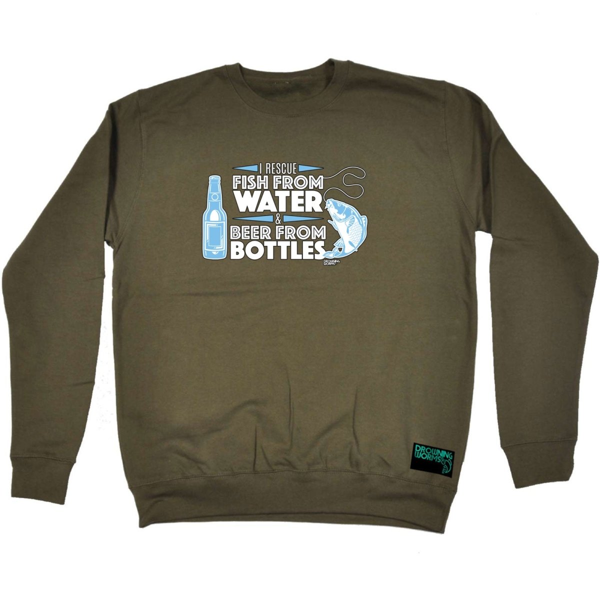 Alcohol Fishing Dw I Rescue Fish From Water And Beer - Funny Novelty Sweatshirt - 123t Australia | Funny T-Shirts Mugs Novelty Gifts