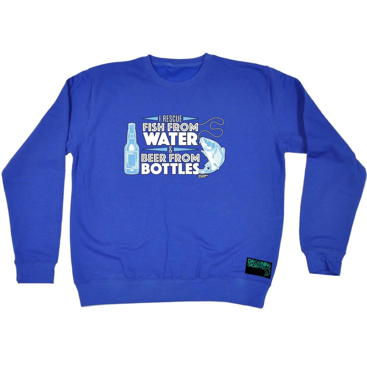 Alcohol Fishing Dw I Rescue Fish From Water And Beer - Funny Novelty Sweatshirt - 123t Australia | Funny T-Shirts Mugs Novelty Gifts