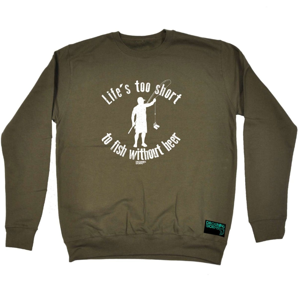 Alcohol Fishing Dw Lifes Too Short To Fish Without Beer - Funny Novelty Sweatshirt - 123t Australia | Funny T-Shirts Mugs Novelty Gifts