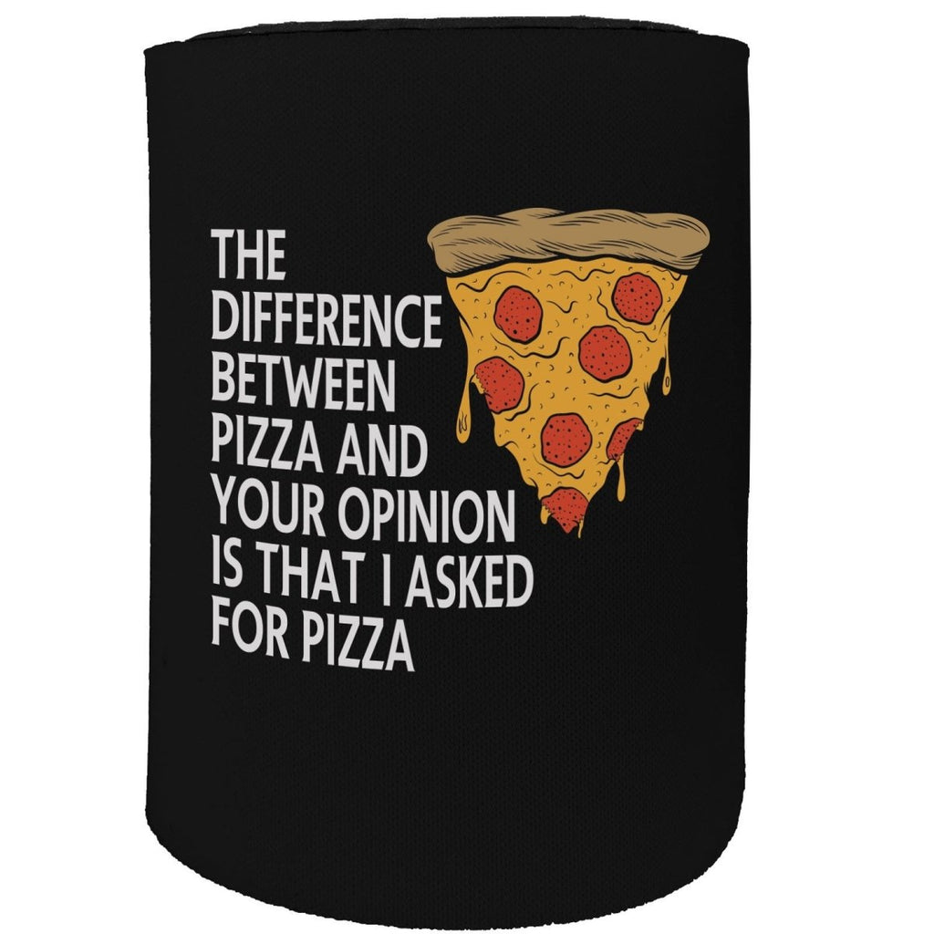 Alcohol Food Stubby Holder - Difference Between Pizza - Funny Novelty Birthday Gift Joke Beer Can Bottle - 123t Australia | Funny T-Shirts Mugs Novelty Gifts
