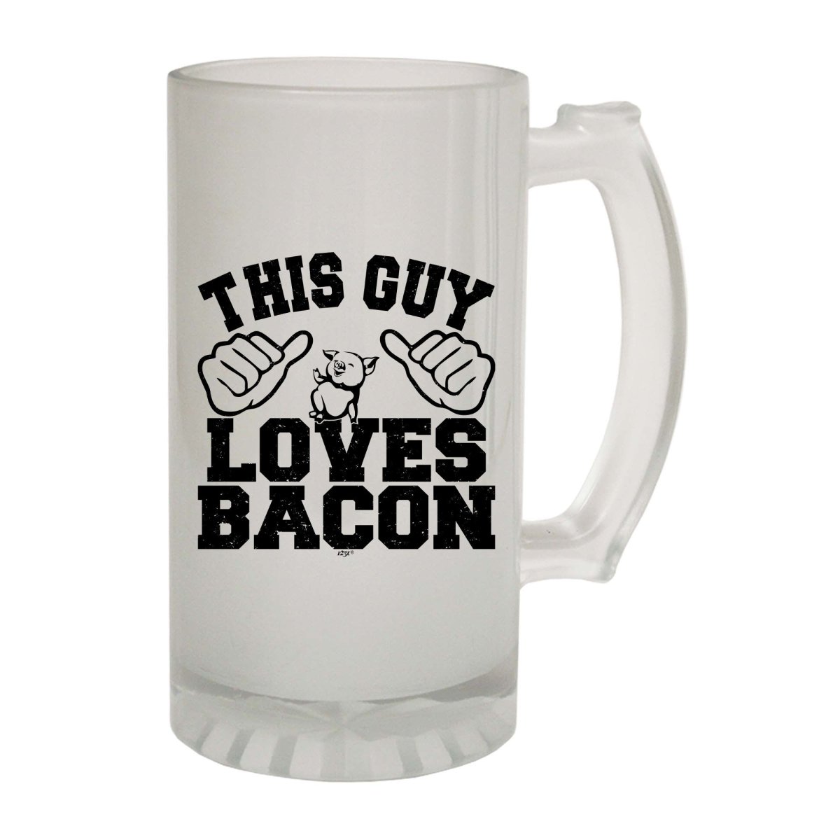 Alcohol Food This Guy Loves Bacon - Funny Novelty Beer Stein - 123t Australia | Funny T-Shirts Mugs Novelty Gifts