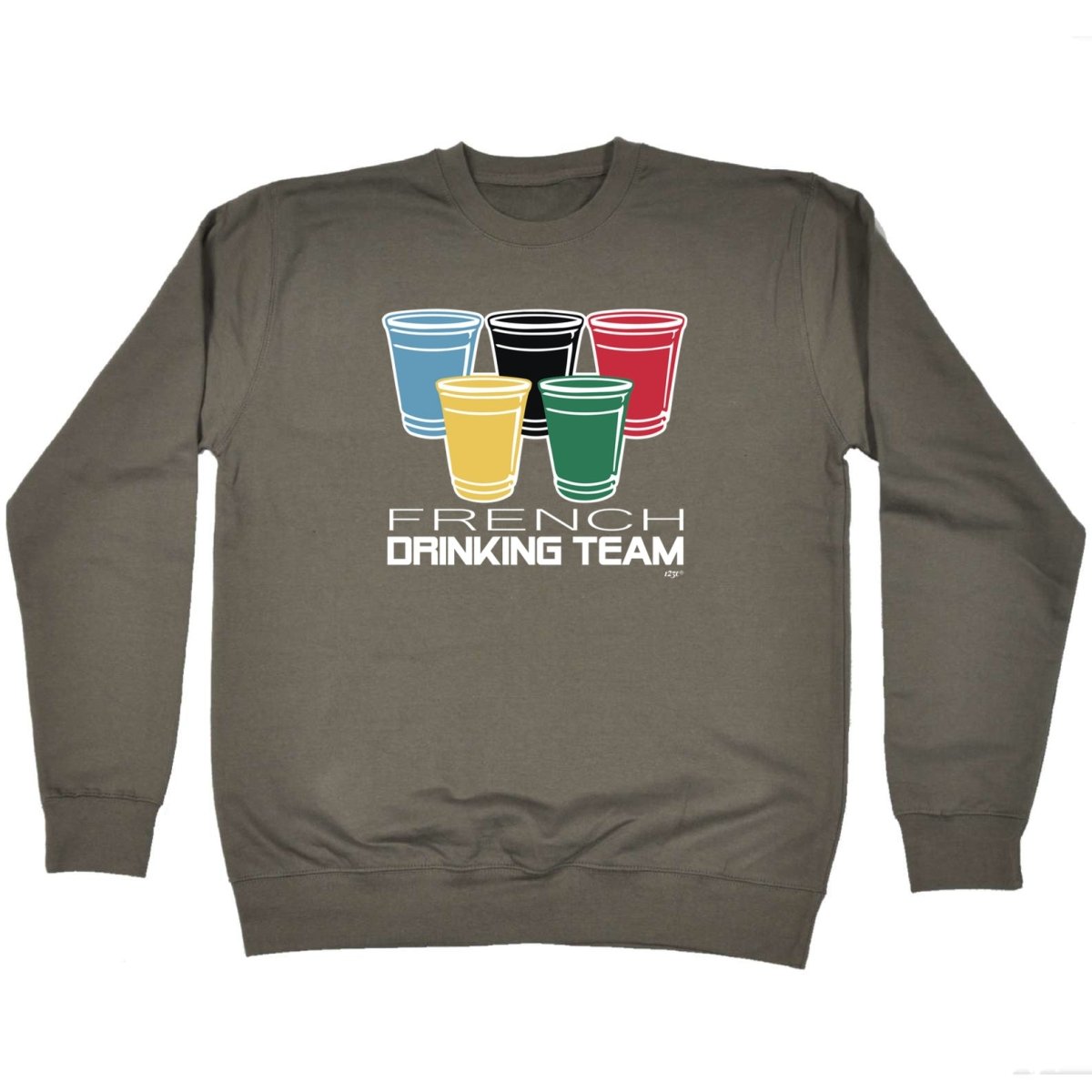 Alcohol French Drinking Team Glasses - Funny Novelty Sweatshirt - 123t Australia | Funny T-Shirts Mugs Novelty Gifts