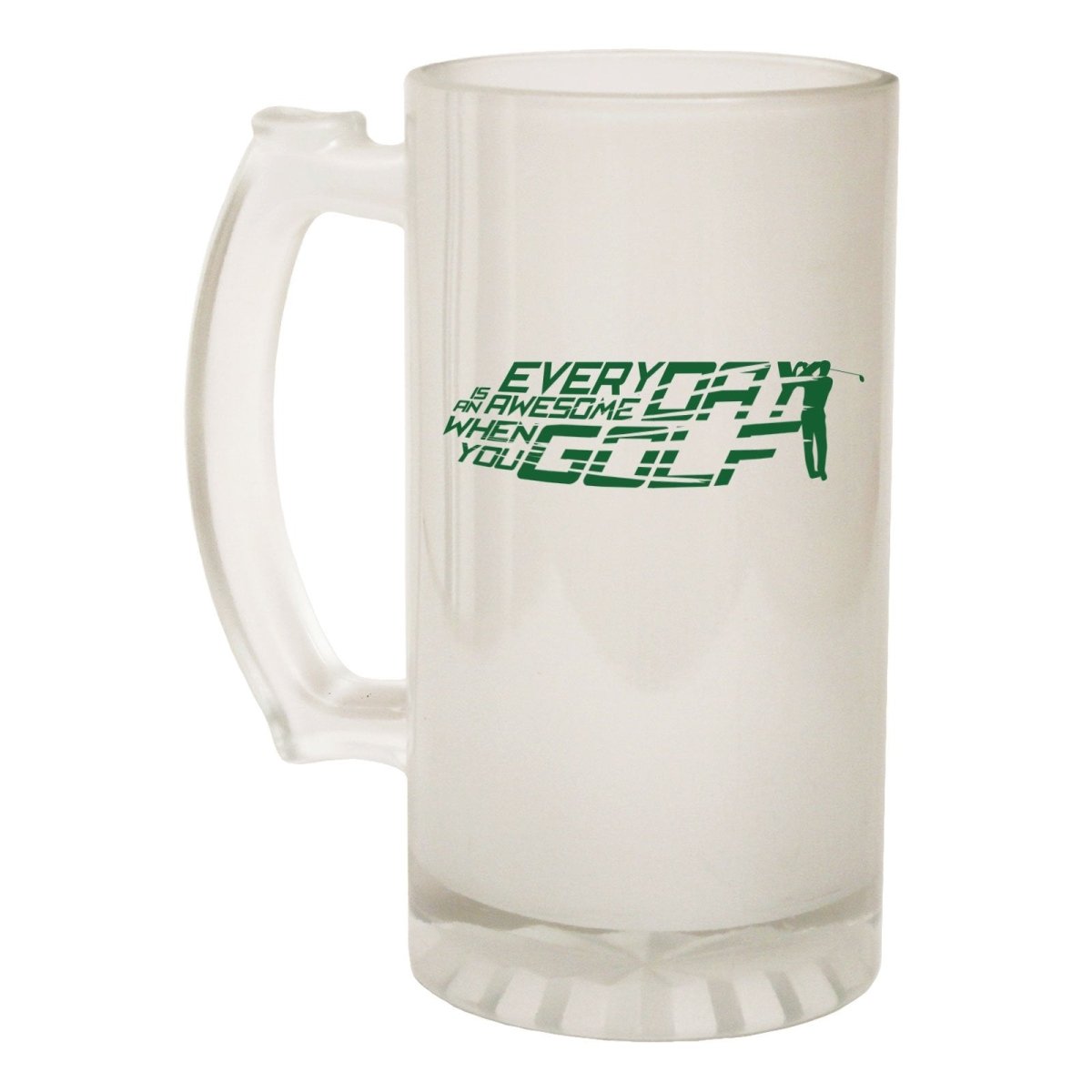 Alcohol Frosted Glass Beer Stein - Everyday Awesome Golf Golfer - Funny Novelty Birthday - 123t Australia | Funny T-Shirts Mugs Novelty Gifts