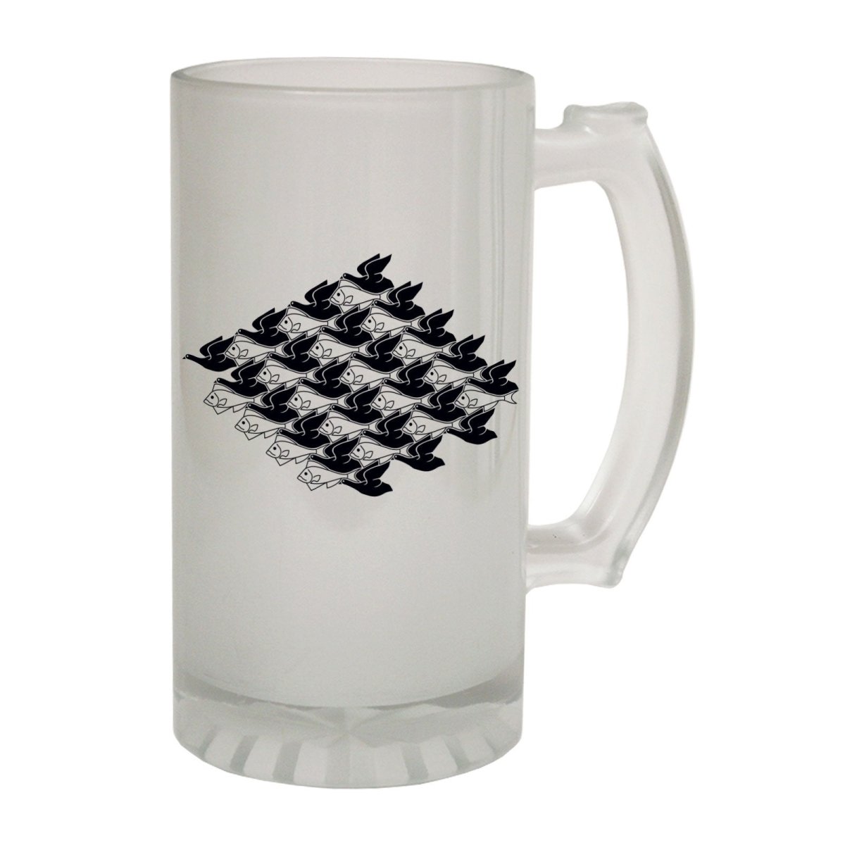 Alcohol Frosted Glass Beer Stein - Fish Swan Lake - Funny Novelty Birthday - 123t Australia | Funny T-Shirts Mugs Novelty Gifts