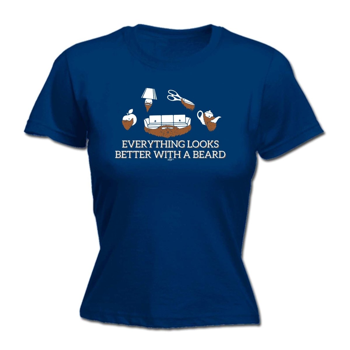 Animal Everything Looks Better With A Beard - Funny Novelty Womens T-Shirt T Shirt Tshirt - 123t Australia | Funny T-Shirts Mugs Novelty Gifts