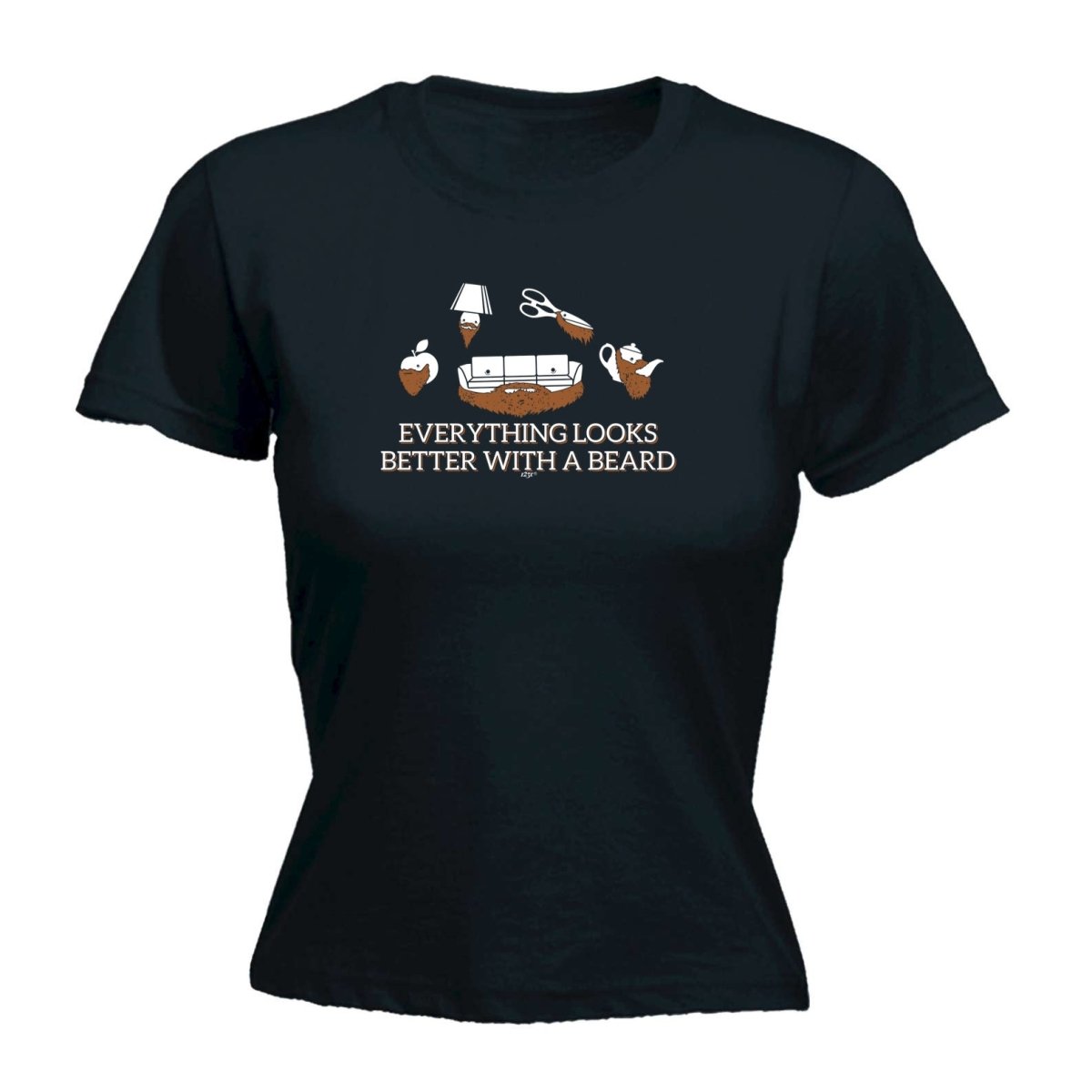 Animal Everything Looks Better With A Beard - Funny Novelty Womens T-Shirt T Shirt Tshirt - 123t Australia | Funny T-Shirts Mugs Novelty Gifts