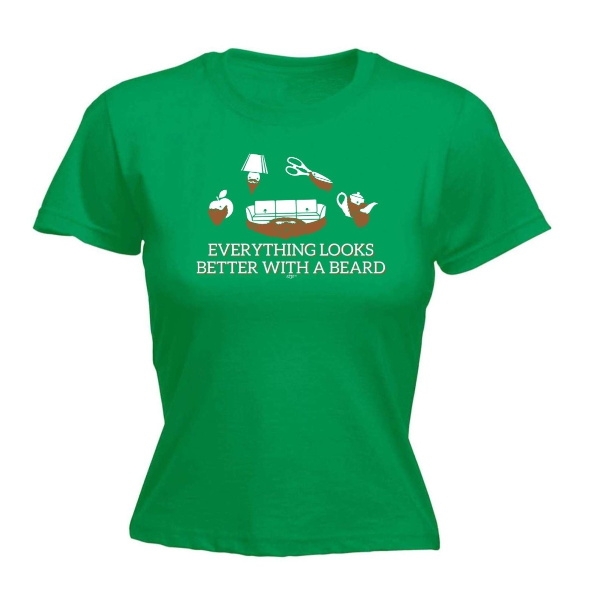 Animal Everything Looks Better With A Beard - Funny Novelty Womens T-Shirt T Shirt Tshirt - 123t Australia | Funny T-Shirts Mugs Novelty Gifts