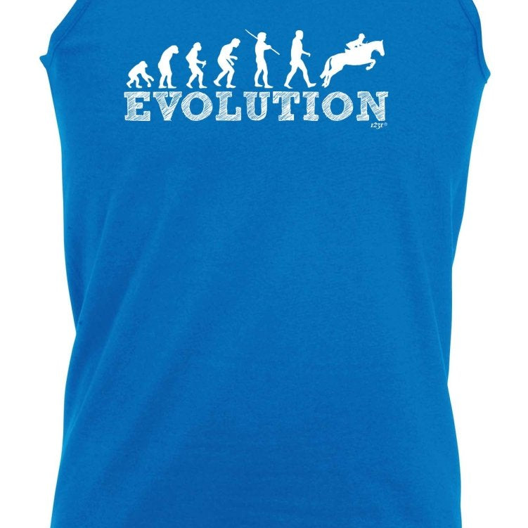 Animal Evolution Horse Jumping - Funny Novelty Vest Singlet Unisex Tank Top - 123t Australia | Funny T-Shirts Mugs Novelty Gifts