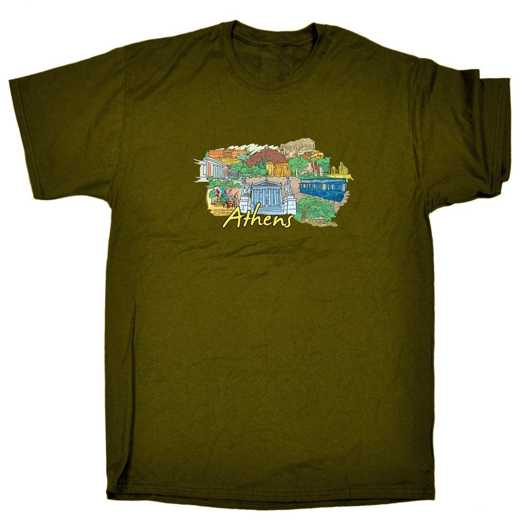 Arthens Greece Country Flag Destination - Mens Funny T-Shirt Tshirts - 123t Australia | Funny T-Shirts Mugs Novelty Gifts