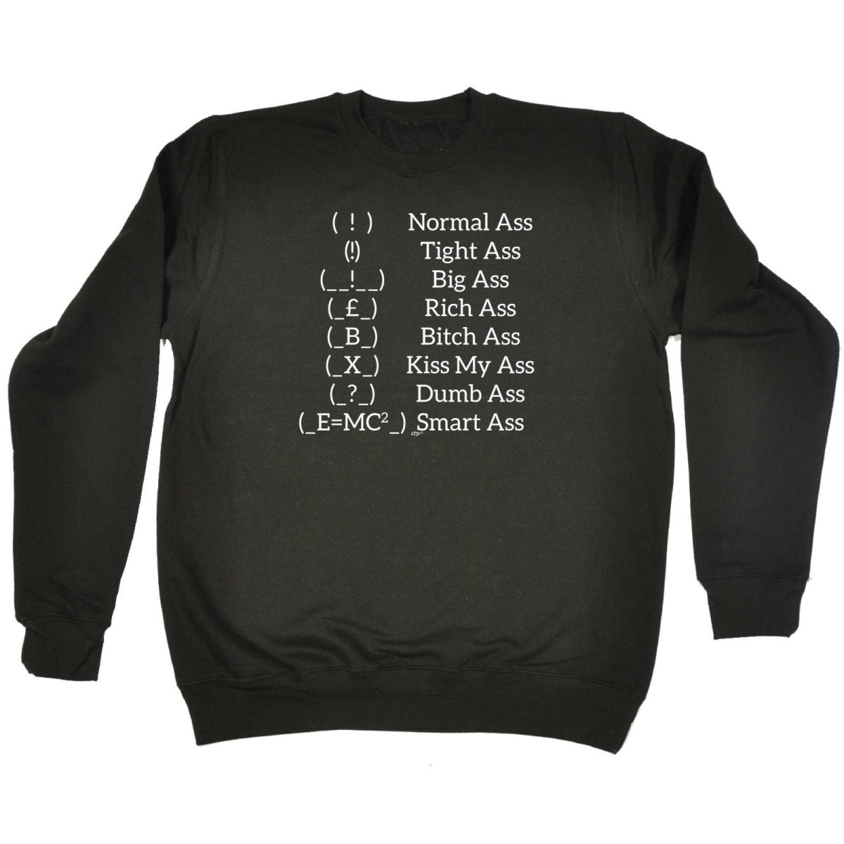 Ass Types - Funny Novelty Sweatshirt - 123t Australia | Funny T-Shirts Mugs Novelty Gifts