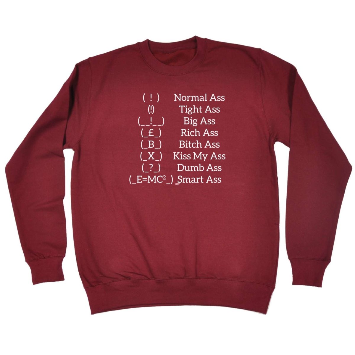 Ass Types - Funny Novelty Sweatshirt - 123t Australia | Funny T-Shirts Mugs Novelty Gifts