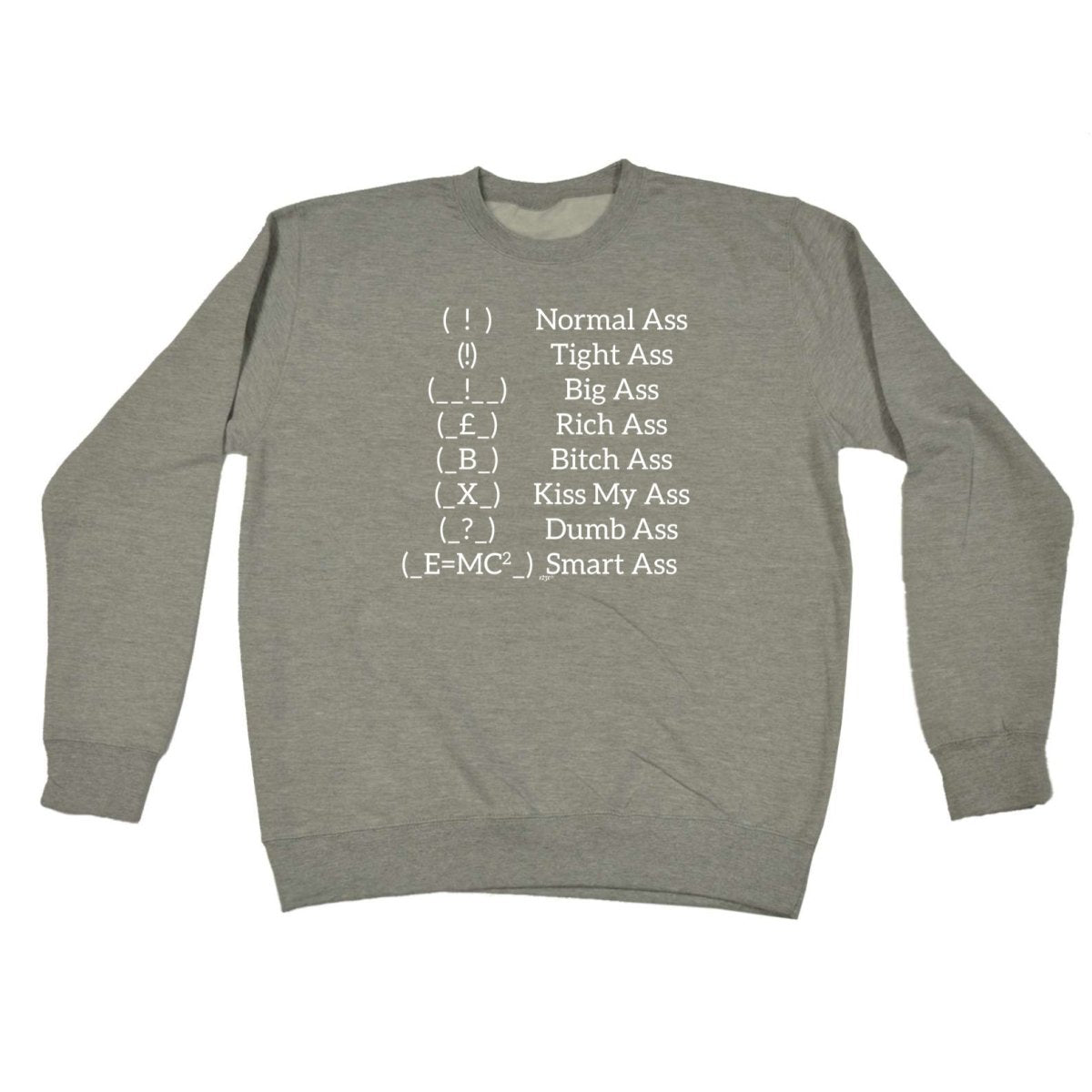 Ass Types - Funny Novelty Sweatshirt - 123t Australia | Funny T-Shirts Mugs Novelty Gifts