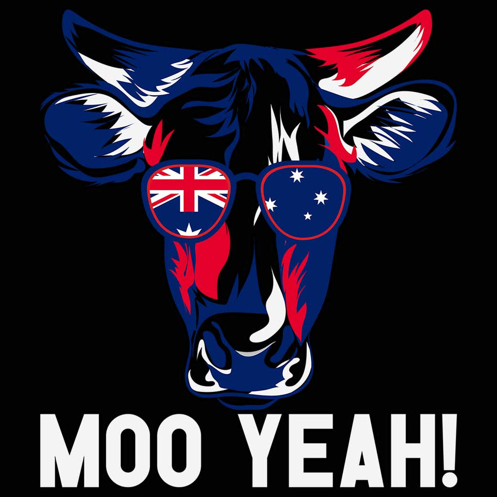 Australia Moo Yeah Flag Cow Day - Mens 123t Funny T-Shirt Tshirts