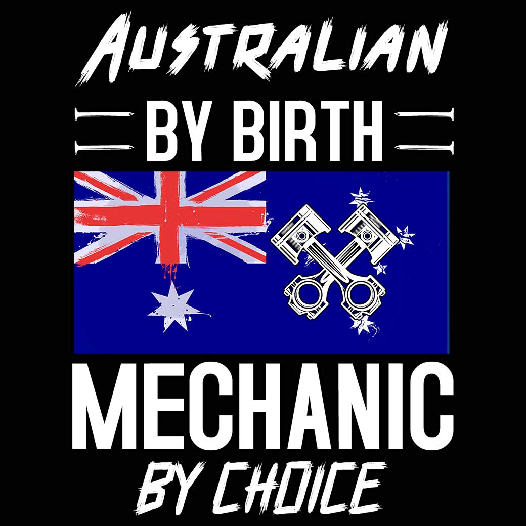 Australian Flag By Birth Mechanic - Mens 123t Funny T-Shirt Tshirts