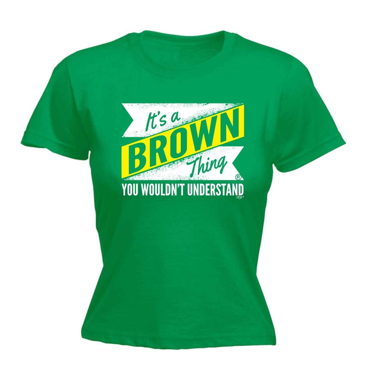 Brown V2 Surname Thing - Funny Novelty Womens T-Shirt T Shirt Tshirt - 123t Australia | Funny T-Shirts Mugs Novelty Gifts