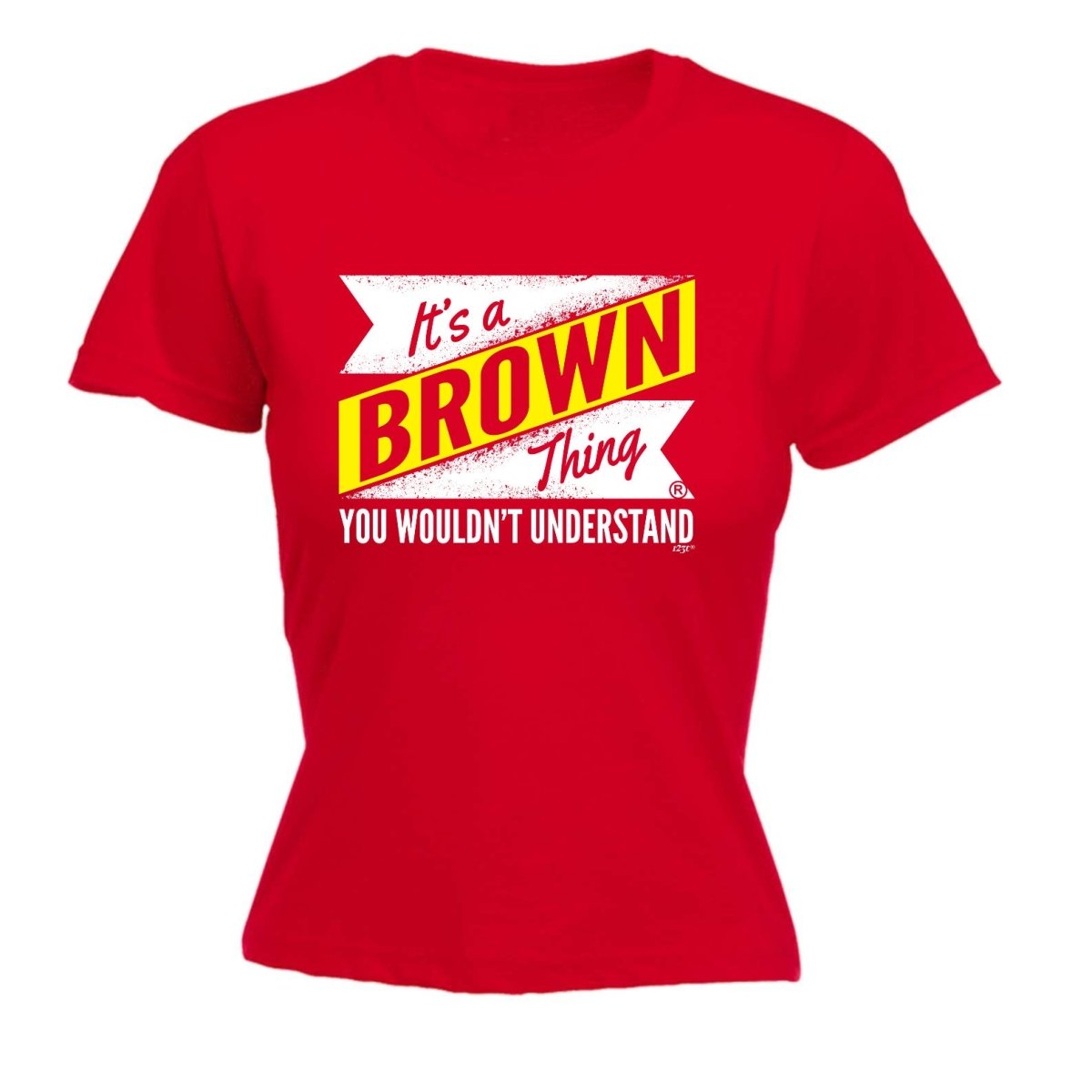 Brown V2 Surname Thing - Funny Novelty Womens T-Shirt T Shirt Tshirt - 123t Australia | Funny T-Shirts Mugs Novelty Gifts
