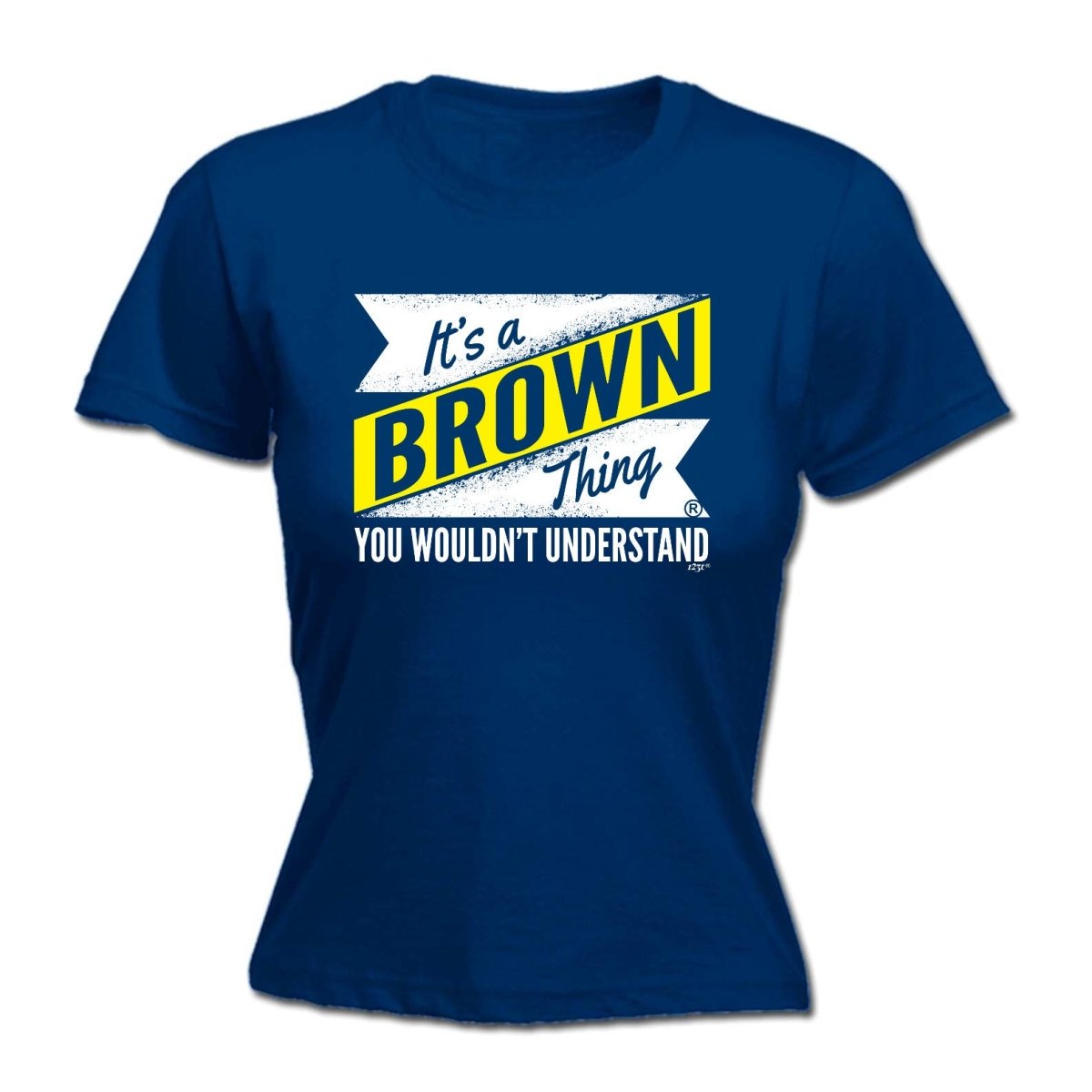 Brown V2 Surname Thing - Funny Novelty Womens T-Shirt T Shirt Tshirt - 123t Australia | Funny T-Shirts Mugs Novelty Gifts