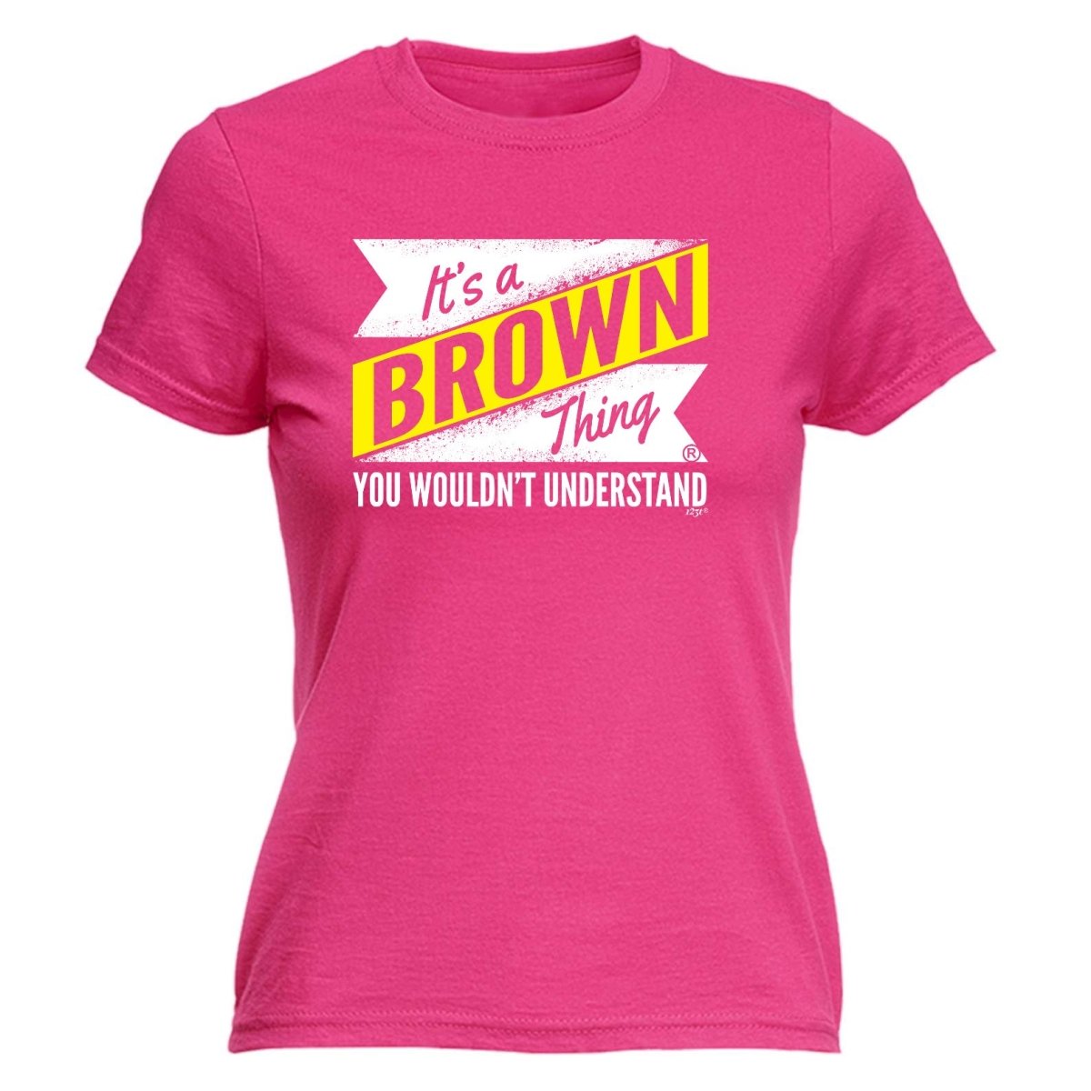 Brown V2 Surname Thing - Funny Novelty Womens T-Shirt T Shirt Tshirt - 123t Australia | Funny T-Shirts Mugs Novelty Gifts