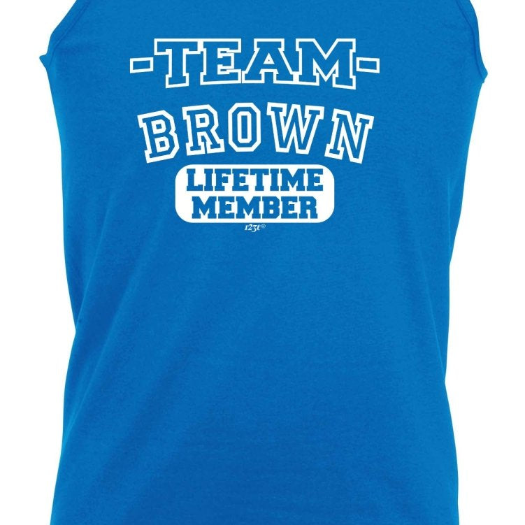 Brown V2 Team Lifetime Member - Funny Novelty Vest Singlet Unisex Tank Top - 123t Australia | Funny T-Shirts Mugs Novelty Gifts