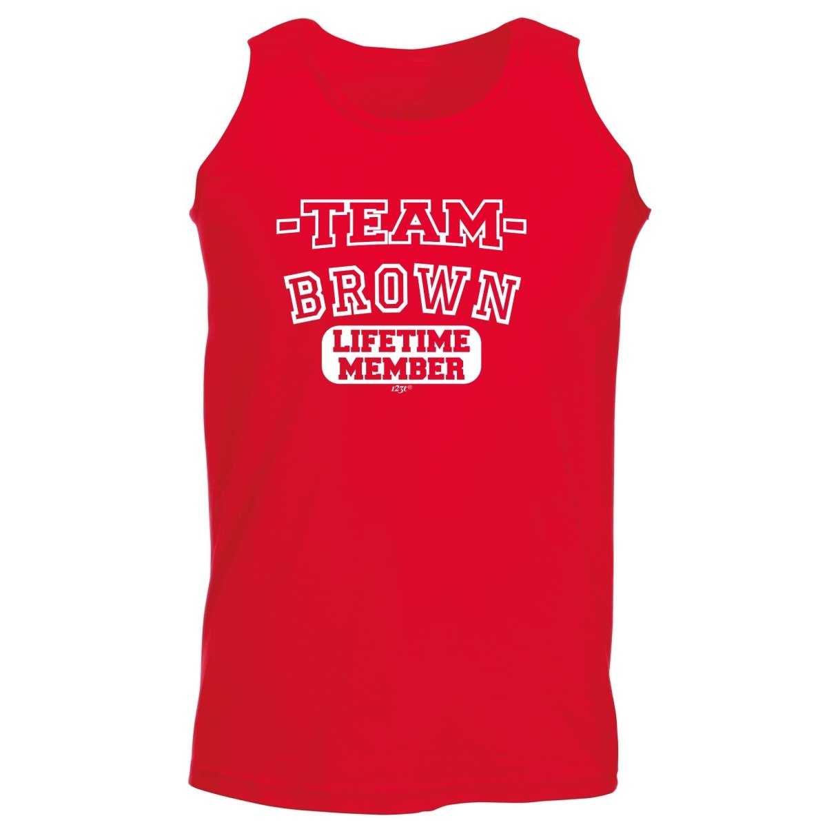 Brown V2 Team Lifetime Member - Funny Novelty Vest Singlet Unisex Tank Top - 123t Australia | Funny T-Shirts Mugs Novelty Gifts