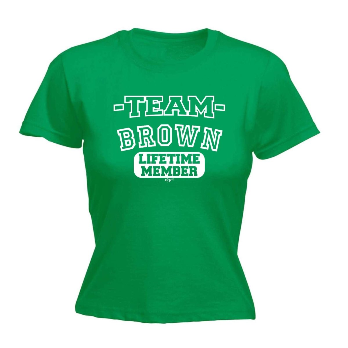 Brown V2 Team Lifetime Member - Funny Novelty Womens T-Shirt T Shirt Tshirt - 123t Australia | Funny T-Shirts Mugs Novelty Gifts