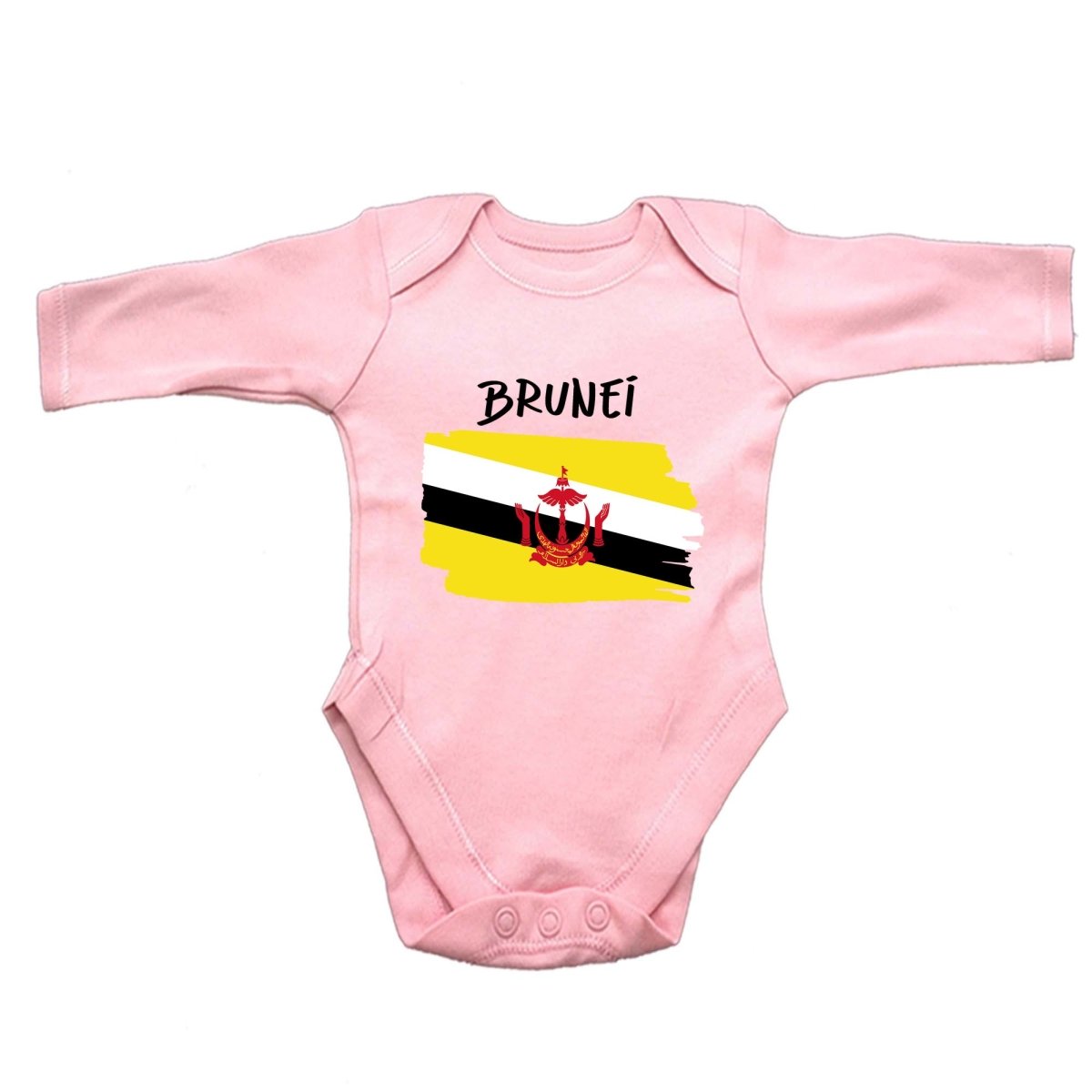 Brunei Country Flag Nationality - Babygrow Baby - 123t Australia | Funny T-Shirts Mugs Novelty Gifts