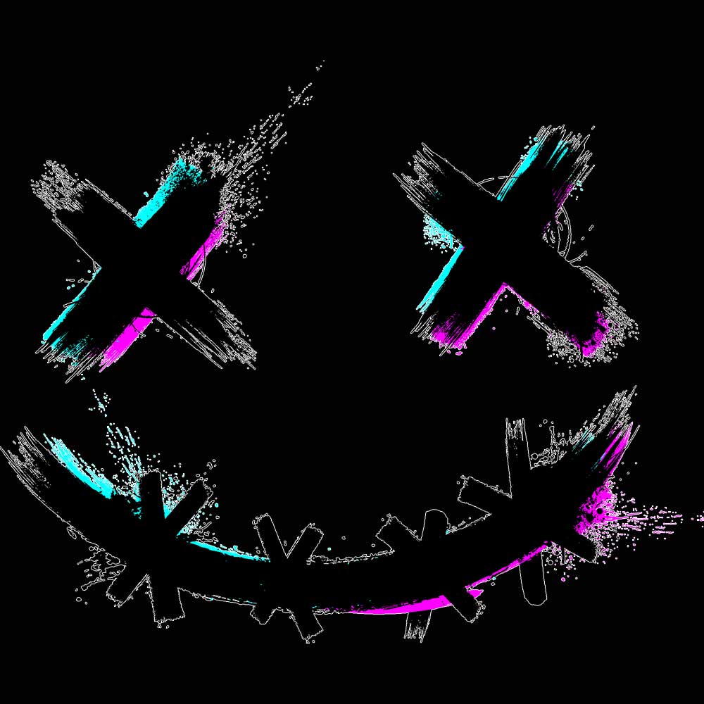 Brush Stroke Smile Fashion - Mens Funny T-Shirt Tshirts - 123t Australia | Funny T-Shirts Mugs Novelty Gifts