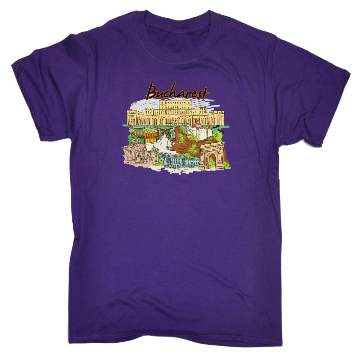 Bucharest Romania Country Flag Destination - Mens Funny T-Shirt Tshirts - 123t Australia | Funny T-Shirts Mugs Novelty Gifts
