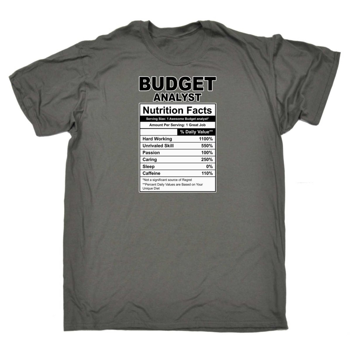 Budget Analyst Nutrition Facts - Mens Funny T-Shirt Tshirts - 123t Australia | Funny T-Shirts Mugs Novelty Gifts