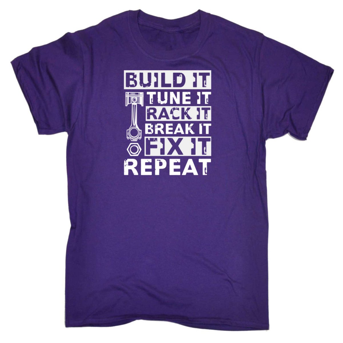 Build Tune Race Break Fix It Repeat Racing Car Mechanic - Mens Funny T-Shirt Tshirts - 123t Australia | Funny T-Shirts Mugs Novelty Gifts