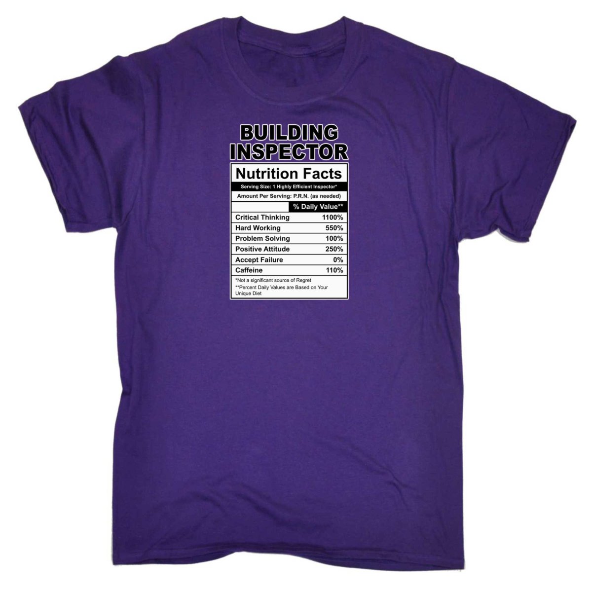 Building Inspector Nutrition Facts - Mens Funny T-Shirt Tshirts - 123t Australia | Funny T-Shirts Mugs Novelty Gifts