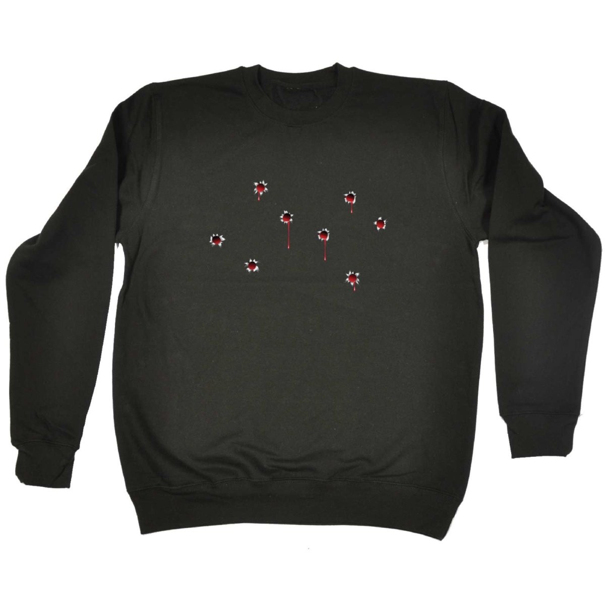 Bullet Holes Red - Funny Novelty Sweatshirt - 123t Australia | Funny T-Shirts Mugs Novelty Gifts