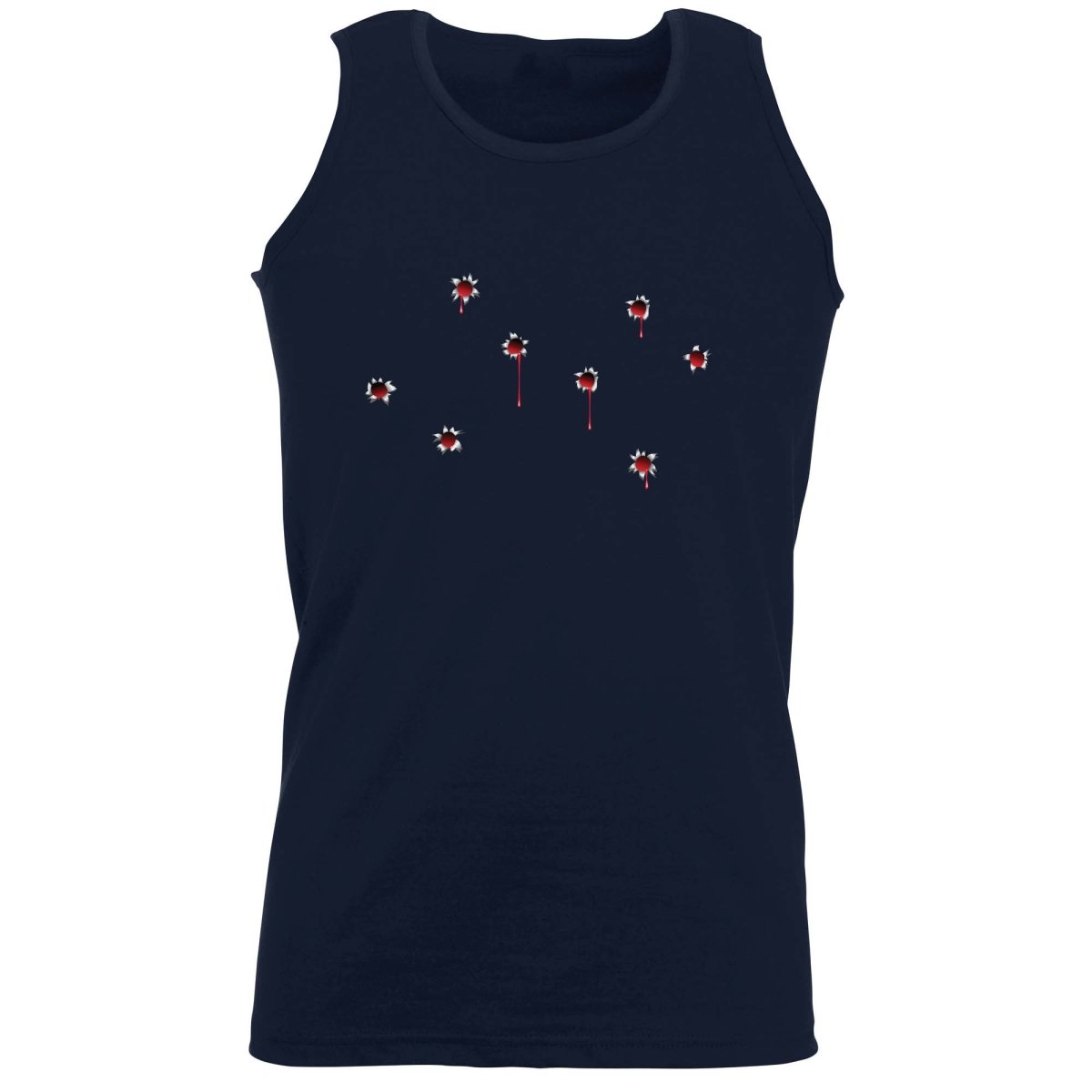 Bullet Holes Red - Funny Novelty Vest Singlet Unisex Tank Top - 123t Australia | Funny T-Shirts Mugs Novelty Gifts
