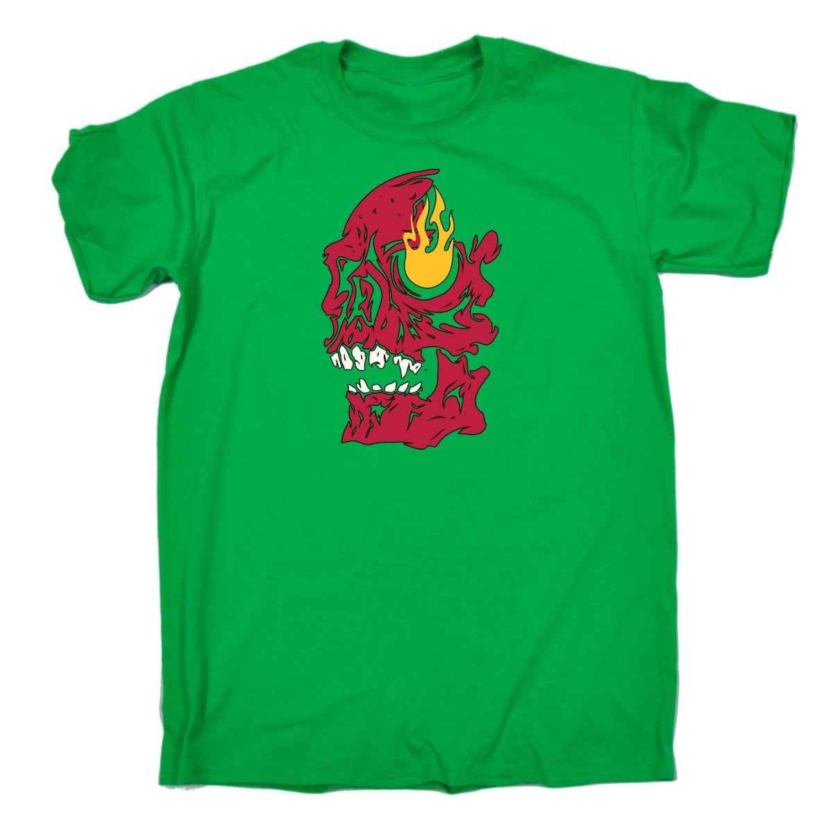 Burning Skull - Mens Funny T-Shirt Tshirts Tee Shirt - 123t Australia | Funny T-Shirts Mugs Novelty Gifts