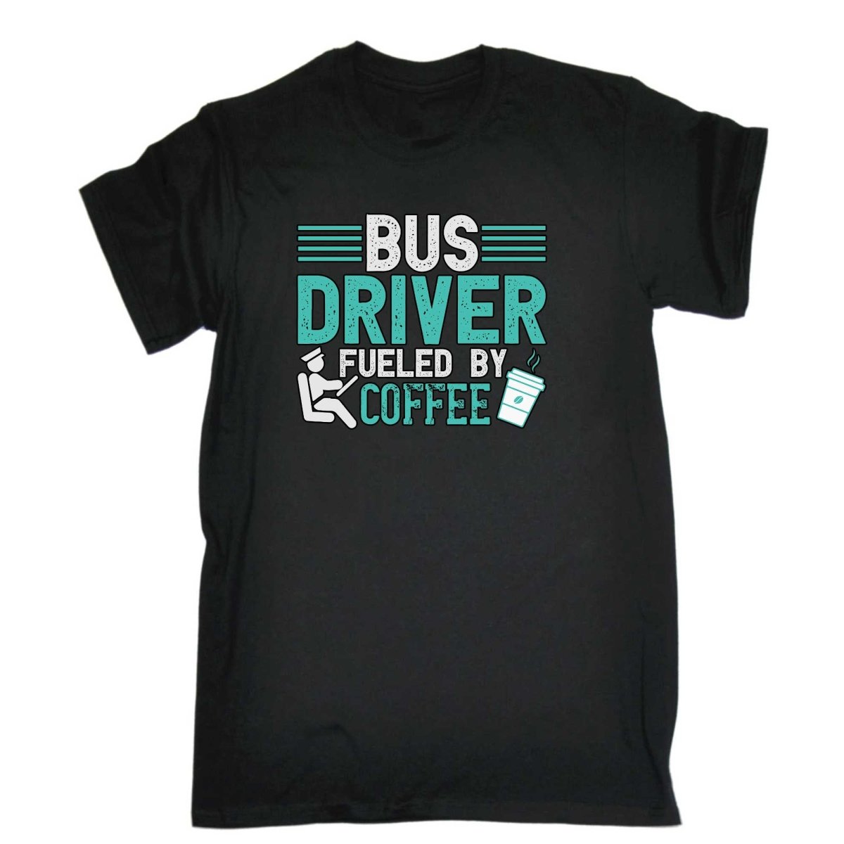 Bus Driver Fueld By Coffee - Mens Funny T-Shirt Tshirts - 123t Australia | Funny T-Shirts Mugs Novelty Gifts