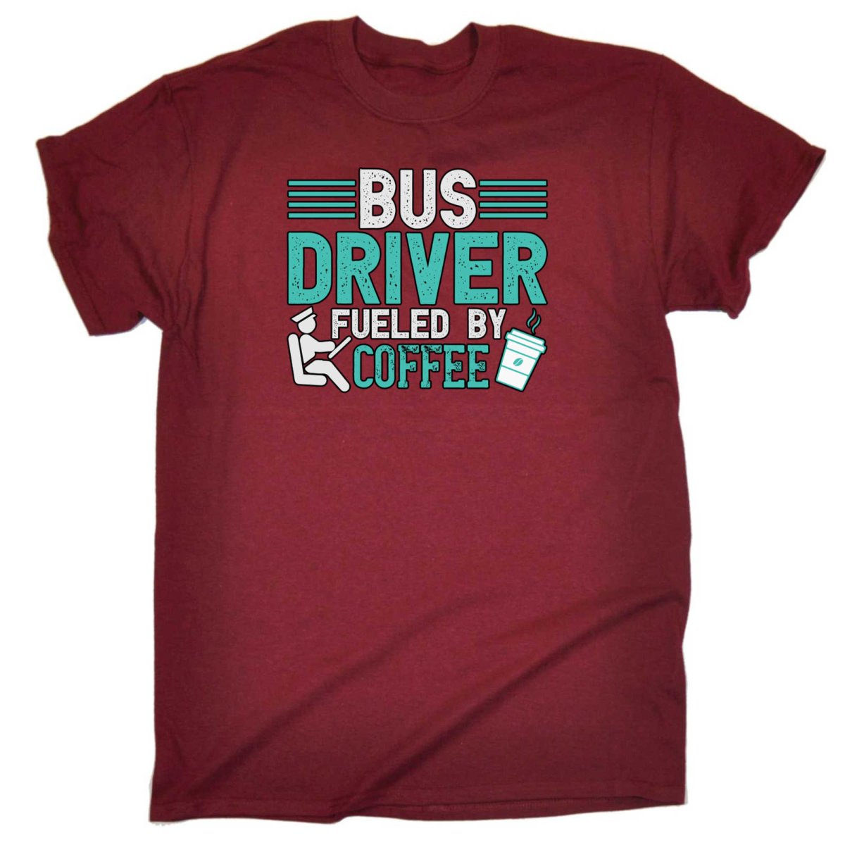 Bus Driver Fueld By Coffee - Mens Funny T-Shirt Tshirts - 123t Australia | Funny T-Shirts Mugs Novelty Gifts