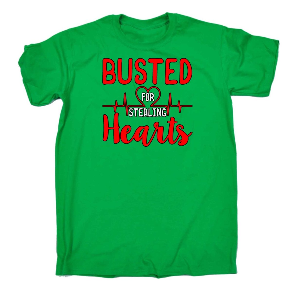 Busted For Stealing Hearts Valentines Day - Mens Funny T-Shirt Tshirts - 123t Australia | Funny T-Shirts Mugs Novelty Gifts