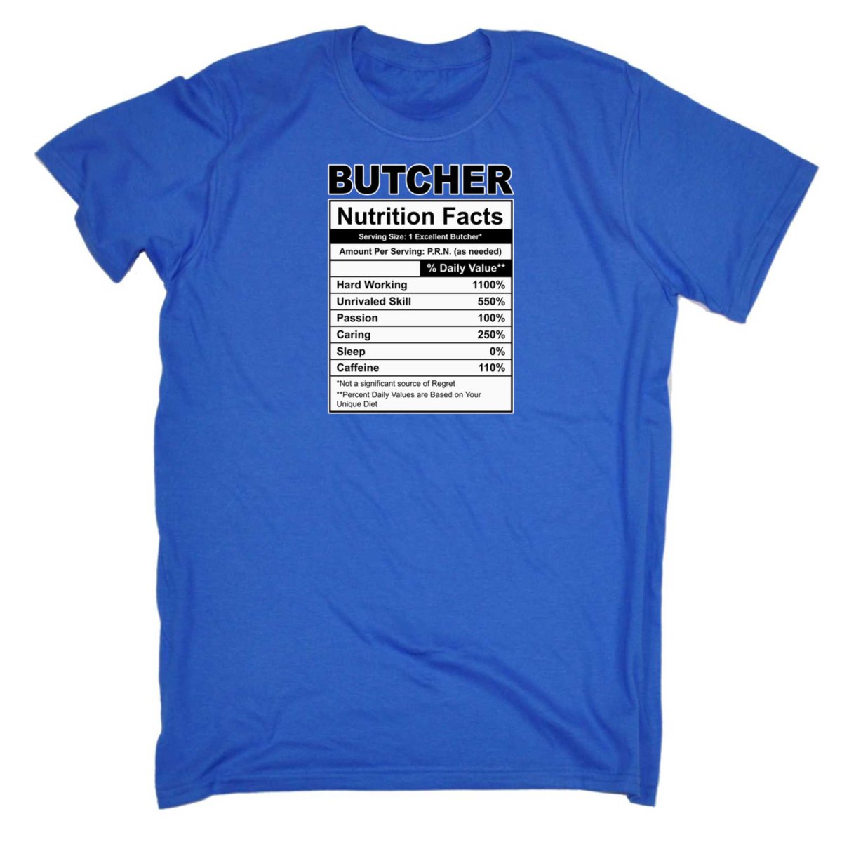 Butcher Nutrition Facts - Mens Funny T-Shirt Tshirts - 123t Australia | Funny T-Shirts Mugs Novelty Gifts