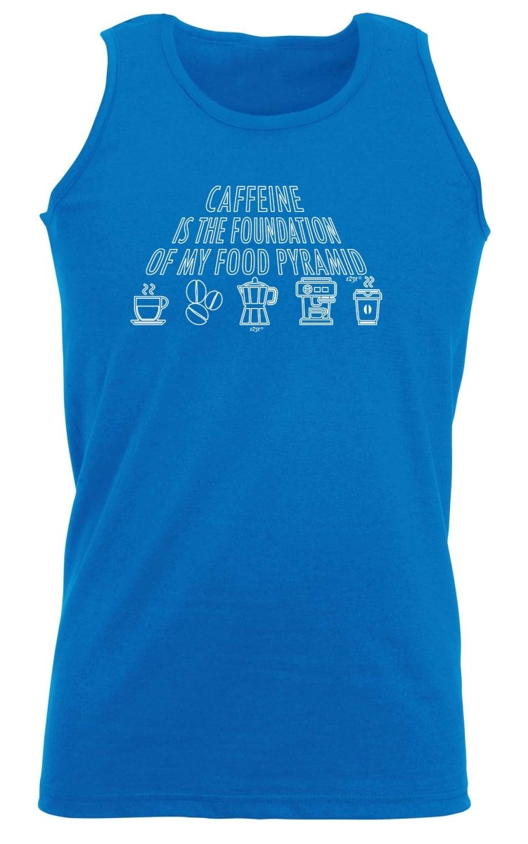 Caffeine Is The Foundation - Funny Novelty Vest Singlet Unisex Tank Top - 123t Australia | Funny T-Shirts Mugs Novelty Gifts