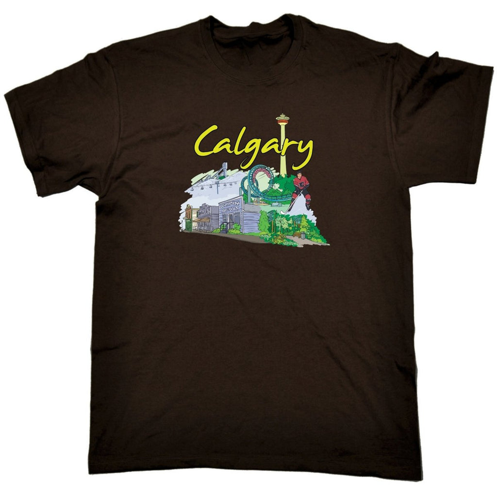 Calgary Canada Country Flag Destination - Mens Funny T-Shirt Tshirts - 123t Australia | Funny T-Shirts Mugs Novelty Gifts
