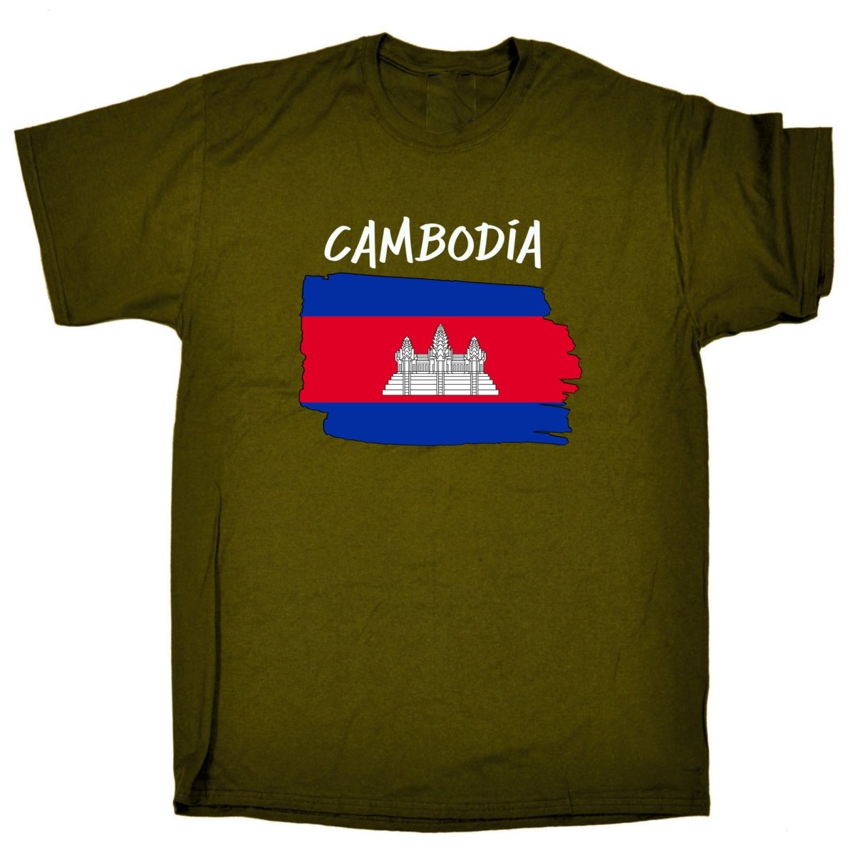 Cambodia - Country Flag Nationality Mens T-Shirt T Shirt Tshirts - 123t Australia | Funny T-Shirts Mugs Novelty Gifts