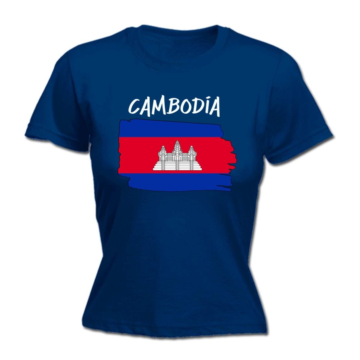 Cambodia Country Flag Nationality - Womens T-Shirt T Shirt Tshirt - 123t Australia | Funny T-Shirts Mugs Novelty Gifts