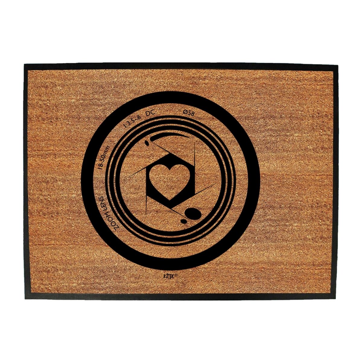 Camera Heart - Funny Novelty Doormat Man Cave Floor mat - 123t Australia | Funny T-Shirts Mugs Novelty Gifts