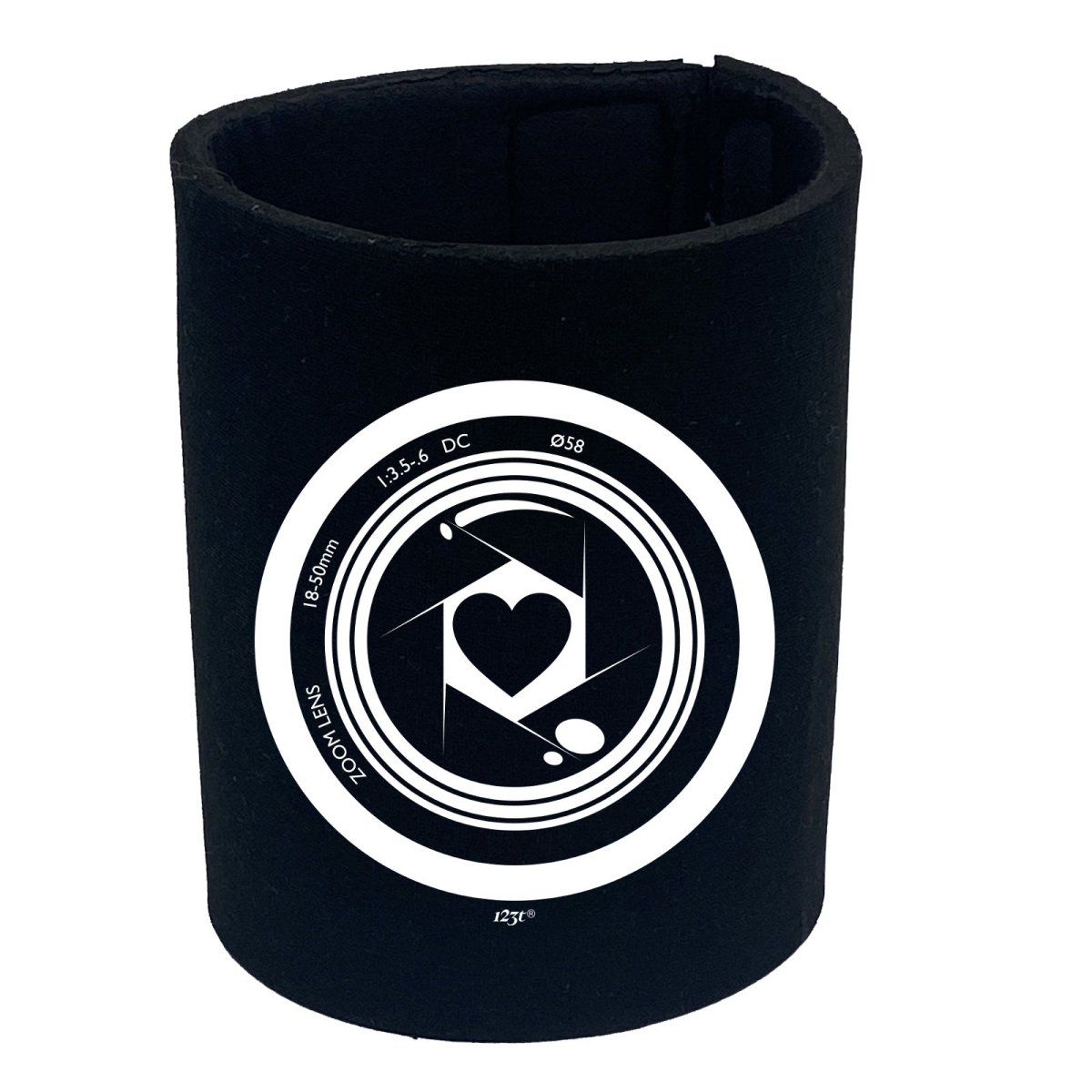 Camera Heart - Funny Novelty Stubby Holder - 123t Australia | Funny T-Shirts Mugs Novelty Gifts