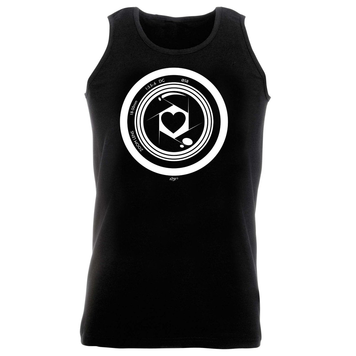 Camera Heart - Funny Novelty Vest Singlet Unisex Tank Top - 123t Australia | Funny T-Shirts Mugs Novelty Gifts