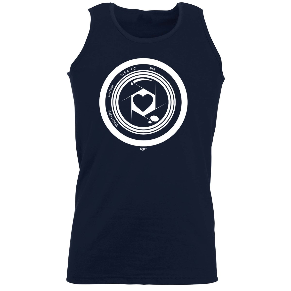 Camera Heart - Funny Novelty Vest Singlet Unisex Tank Top - 123t Australia | Funny T-Shirts Mugs Novelty Gifts